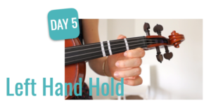 left hand hold violin lesson