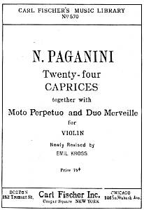 4th position violin - Paganini 24 Caprices - sheet music