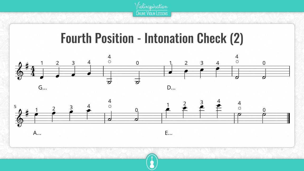 4th position violin - intonation check 2