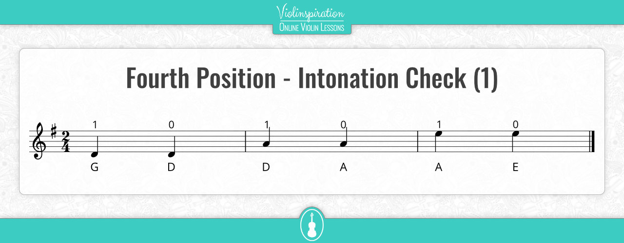 4th position violin - intonation check