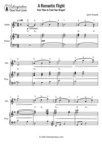 A Romantic Flight from How to Train Your Dragon - beginner violin + piano sheet thumbnail A Romantic Flight from How to Train Your Dragon - beginner violin + piano sheet thumbnail