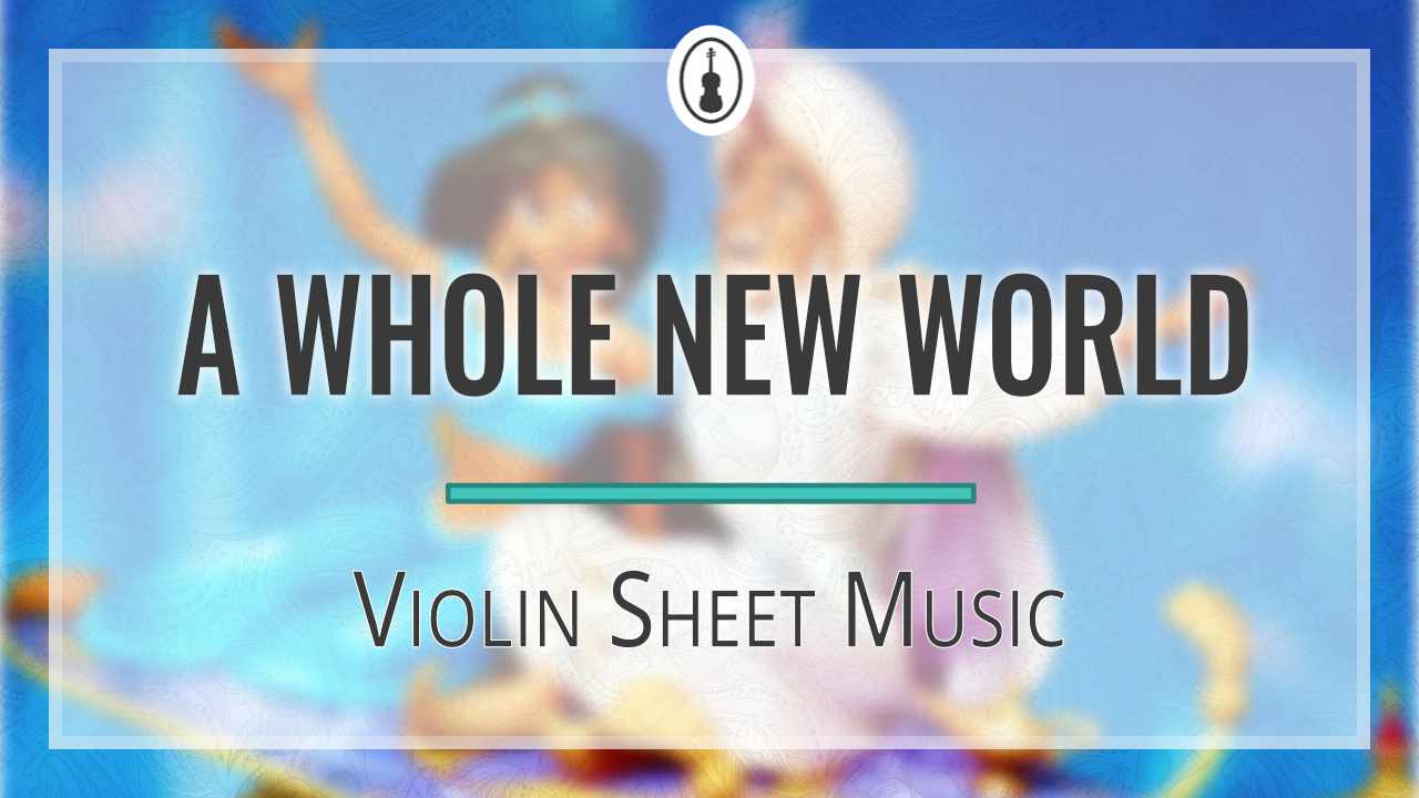 A Whole New World violin sheet music featured img