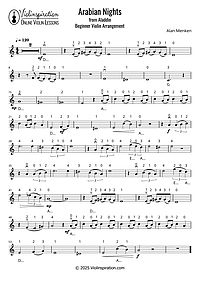 Alan Menken - Arabian Nights from Aladdin - Beginner - Violin Sheet Music Tutorial Alan Menken - Arabian Nights from Aladdin - Beginner - Violin Sheet Music Tutorial