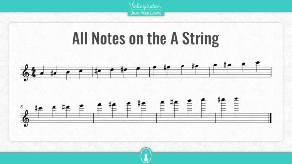 All Violin Notes on the A String [with Easy PDF Chart] - Violinspiration