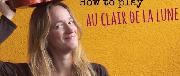 Au clair de la Lune (how to play) - Easy beginners song - Violin tutorial - Violin Lesson