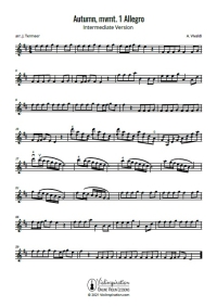 Autumn mvmt 1 Allegro - Vivaldi - Violin Sheet Music Tutorial