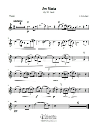 Ave Maria - Schubert - violin sheet music tutorial