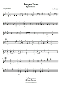 Avengers Theme - Easy Version - Violin Sheet Music Tutorial