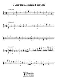 B Minor violin Scales & Arpeggios