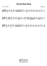 Baa Baa Black Sheep - Violin Sheet Music Tutorial