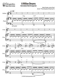Benj Pasek and Justin Paul - A Million Dreams - Intermediate Tutorial - Violin Sheet Music + Accompaniment Benj Pasek and Justin Paul - A Million Dreams - Intermediate Tutorial - Violin Sheet Music + Accompaniment