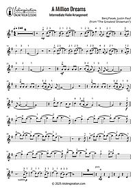 Benj Pasek and Justin Paul - A Million Dreams - Intermediate - Violin Sheet Music Tutorial Benj Pasek and Justin Paul - A Million Dreams - Intermediate - Violin Sheet Music Tutorial