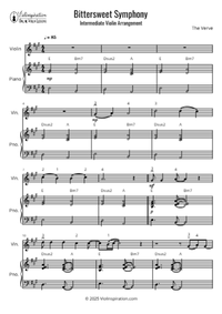 Bittersweet the verve intermediate + violin and piano - thumbnail