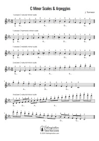 C Minor Scales & Arpeggios & bonus thumbnail C Minor Scales & Arpeggios & bonus thumbnail