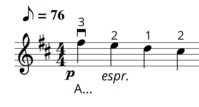 Canon in D Violin Sheet Music - tempo