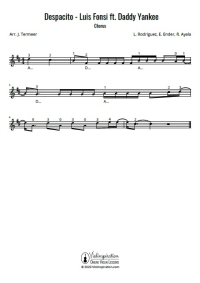 Despacito - Violin Sheet Music Tutorial