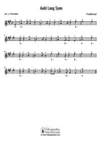 Free Violin Sheet Music - Auld Lang Syne