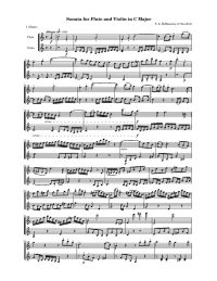 Free Violin Sheet Music - F. A. Hoffmeister – Sonata for Flute and Violin in C major