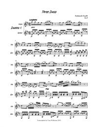 Free Violin Sheet Music - F. Carulli – Duet no. 1 for Violin and Guitar Op. 4
