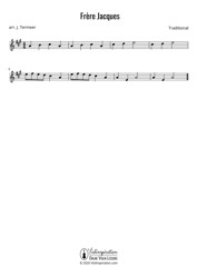 Free Violin Sheet Music - Frere-Jacques