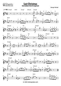 George Michael - Last Christmas - Intermediate Violin Sheet Music Tutorial