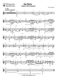 Bach Gounod - Ave Maria violin sheet music tutorial