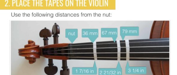 How To Put Finger Stickers_Markers on your Violin by Measuring - Violin Lesson