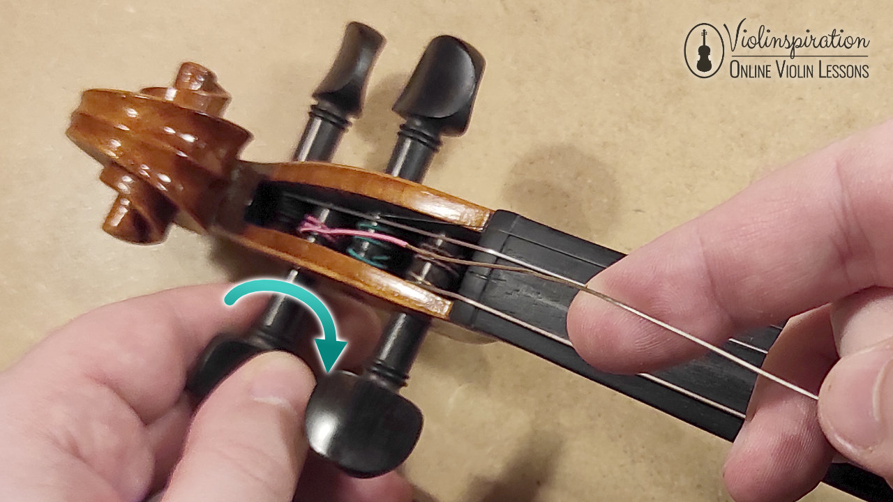 How to Change Violin Strings - Remove the Old String - Pull