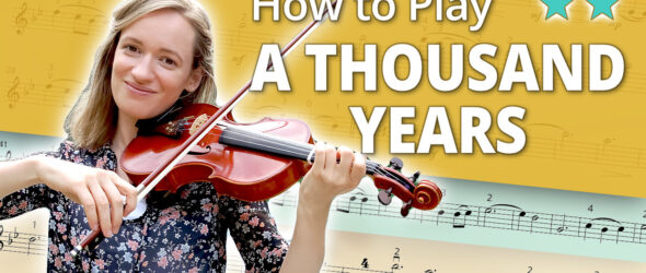 How to Play A Thousand Years - Christina Perri - Intermediate Tutorial - Violin Sheet Music + Piano Accompaniment