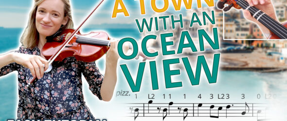 Video lesson - How to Play A Town With An Ocean View - Kiki Delivery Service - Beginner Violin Tutorial Sheet Music