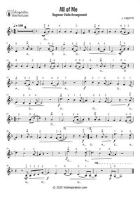 How to Play All of Me - John Legend - Beginner Tutorial - Violin Sheet Music