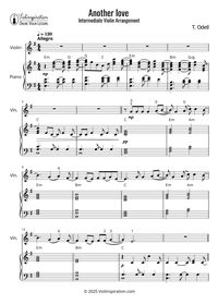 How to Play Another Love by Tom Odell - Intermediate Tutorial - Violin Sheet Music + Accompaniment