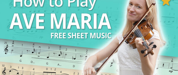 How to Play Ave Maria - Play-Along Beginner Tutorial - Free Violin Sheet Music + Piano Accompaniment