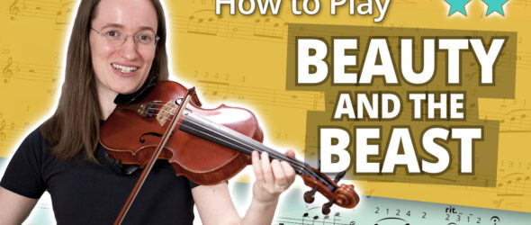 How to Play Beauty and the Beast - Intermediate Tutorial - Violin Sheet Music + Accompaniment