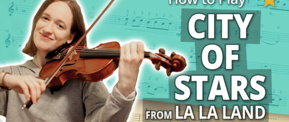 How to Play City Of Stars from La La Land - Beginner Play-Along Tutorial - Violin Sheet Music + Piano Accompaniment