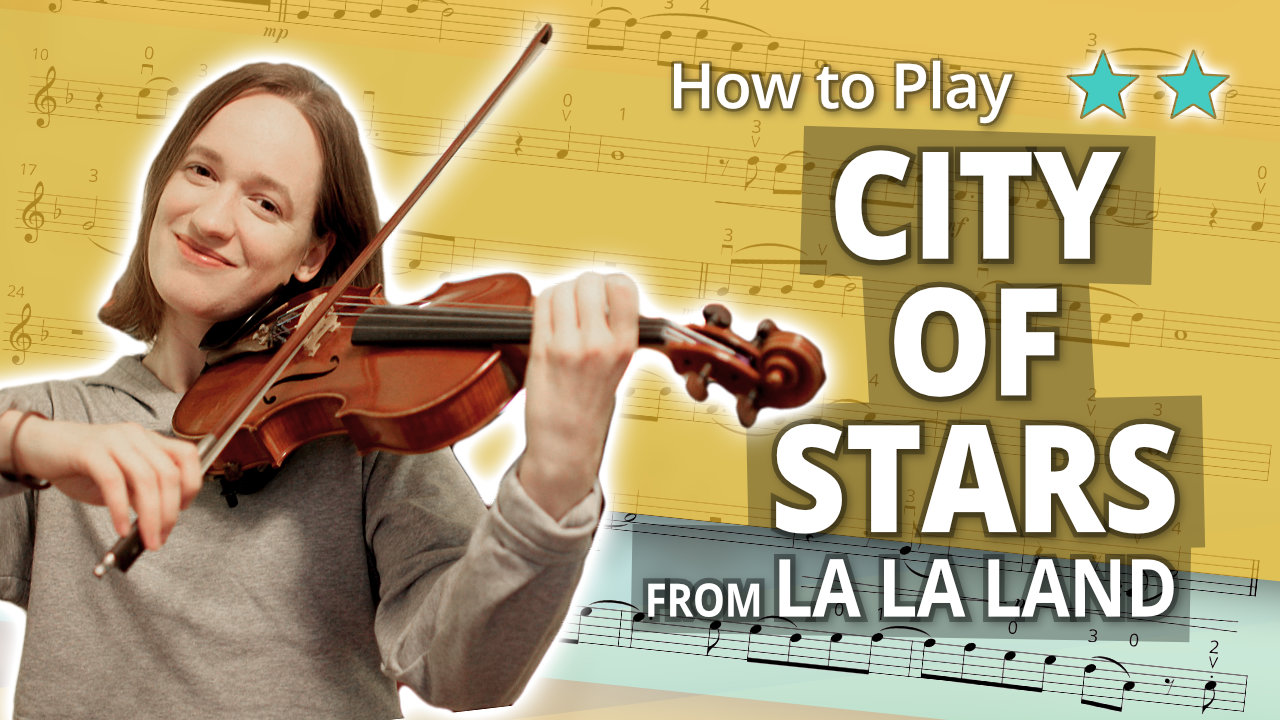 How to Play City Of Stars from La La Land – Intermediate Play-Along Tutorial – Violin Sheet Music + Piano Accompaniment