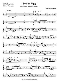How to Play Eleanor Rigby by The Beatles - Intermediate Tutorial - Violin Sheet Music
