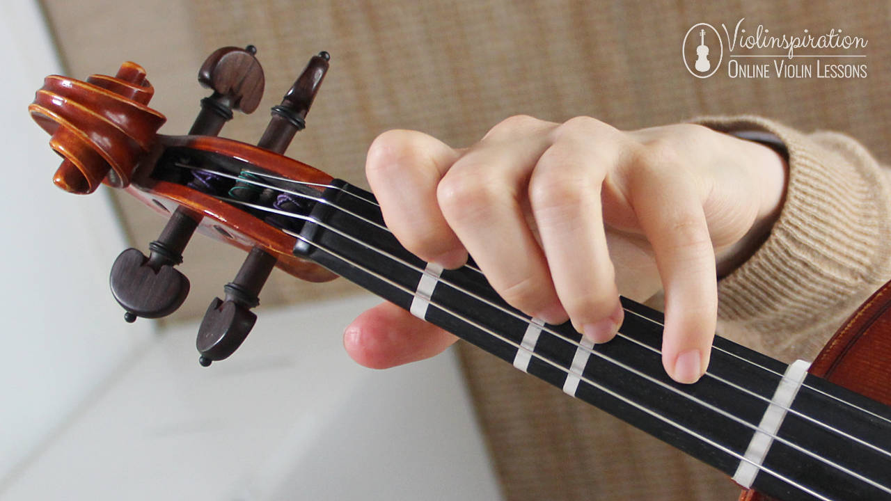 How to Play Fast on the Violin - left hand fingers down