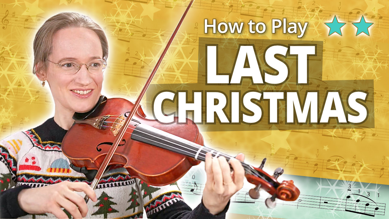 How to Play Last Christmas by George Michael - Play-Along Intermediate Tutorial - Violin Sheet Music + Piano Accompaniment