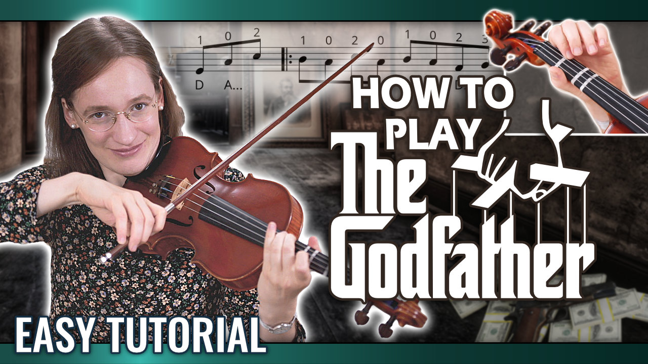 Violin Lesson - How to Play The Godfather - Beginner Violin Tutorial Sheet Music