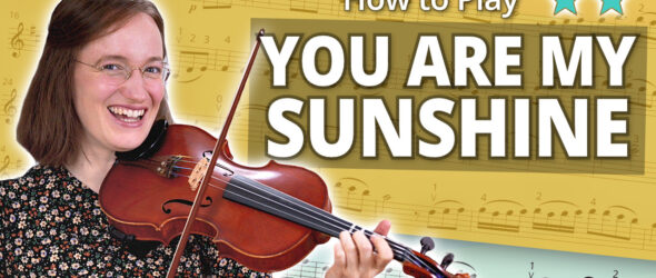 How to Play You Are My Sunshine - Intermediate Play-Along Tutorial - Violin Sheet Music + Piano Accompaniment