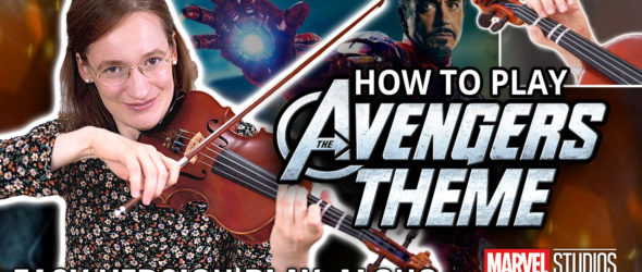 How to play The Avengers Theme - Easy Play Along Violin Tutorial - Violin Lesson