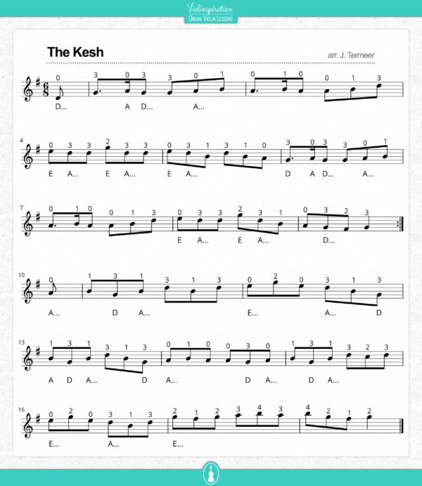 The Kesh Violin Sheet Music | Learn an Irish Jig - Violinspiration