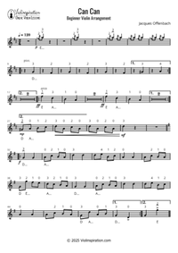 Jacques Offenbach - Can Can - beginner - violin solo + thumbnail Jacques Offenbach - Can Can - beginner - violin solo + thumbnail