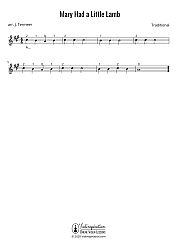 Mary Had a Little Lamb Violin Sheet Music Tutorial