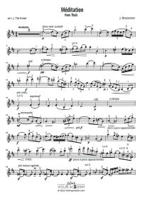 Meditation from Thais by J. Massenet - violin sheet music tutorial