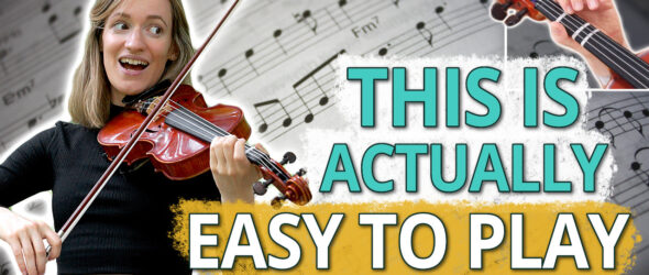 Online Lesson - Drink to Me Only Easy Beginner Violin Play Along