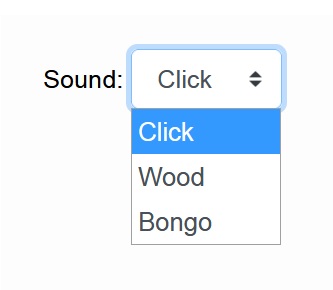 Online metronome - Sound Settings