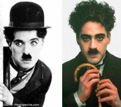 Playing the Violin Left Handed - Charlie Chaplin Robert Downey Jr