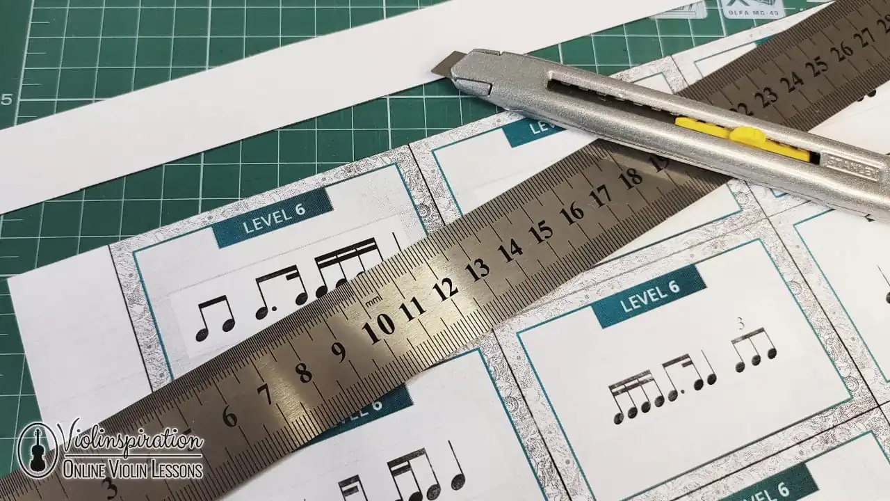 Rhythm Cards - cut the printed cards out by using a matt, knife and a ruler Rhythm Cards - cut the printed cards out by using a matt, knife and a ruler